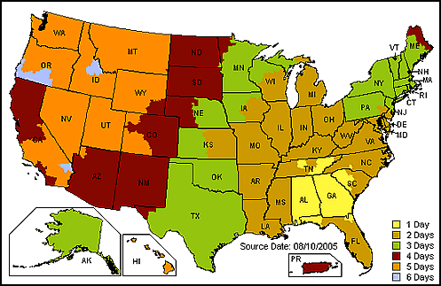 UPS Shipping Map